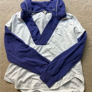 Pilcro Blue and Gray Hoodie Sweatshirt